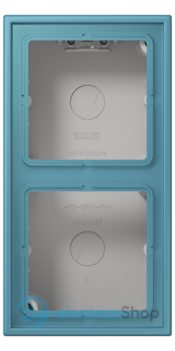 Коробка 2-п. накладного монтажу JUNG LC582A212 céruléen vif (32031)
