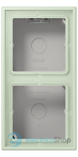 Коробка 2-п. накладного монтажу JUNG LC582A218 vert anglais pâle (32042)