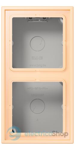 Коробка 2-п. накладного монтажа JUNG LC582A223 ocre (32060)