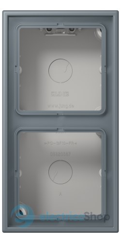 Коробка 2-п. накладного монтажу JUNG LC582A251 gris 59 (4320H)