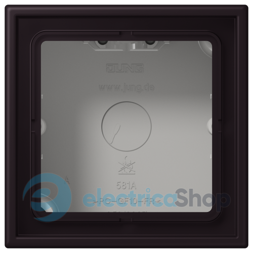 Коробка 1-п. накладного монтажу JUNG LC581A248 noir d'ivoire (4320E)