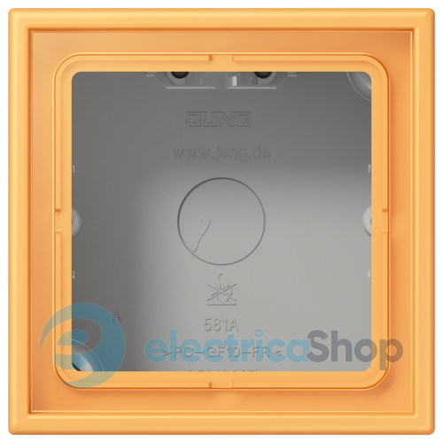 Коробка 1-п. накладного монтажа JUNG LC581A254 ocre jaune clair (4320L)