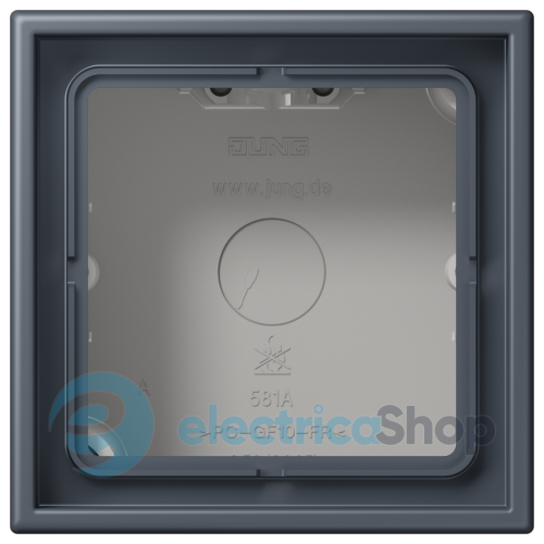 Коробка 1-п. накладного монтажу JUNG LC581A262 gris foncé (4320U)