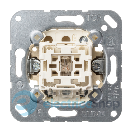 Механизм выключателя 1-кл. 20АX/250V (универсальный, проходной), винт. клеммы JUNG 506-20 KOU
