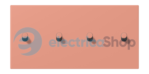 Накладка 2-п. для выключателя с 4-ма тумблерами «цилиндр», горизонт. JUNG LC12-250R0233 l’ocre rouge moyen (32111)