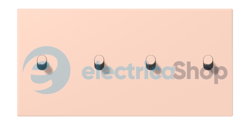 Накладка 2-п. для выключателя с 4-ма тумблерами «цилиндр», горизонт. JUNG LC12-250R0234 l’ocre rouge clair (32112)