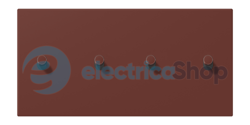 Накладка 2-п. для выключателя с 4-ма тумблерами «цилиндр», горизонт. JUNG LC12-250R0235 terre sienne brûlée 31 (32120)