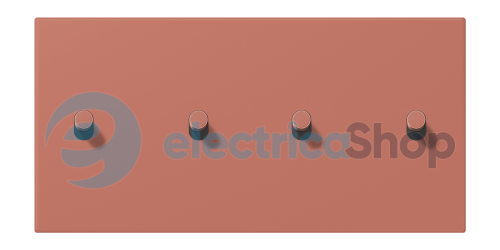 Накладка 2-п. для выключателя с 4-ма тумблерами «цилиндр», горизонт. JUNG LC12-250R0236 terre sienne brique (32121)