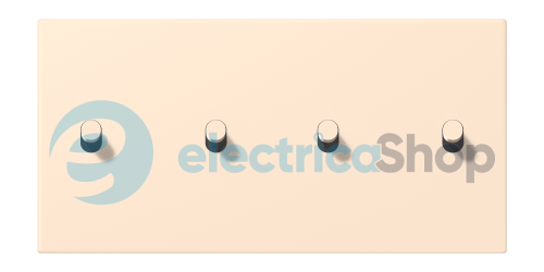 Накладка 2-п. для выключателя с 4-ма тумблерами «цилиндр», горизонт. JUNG LC12-250R0238 terre sienne pâle (32123)