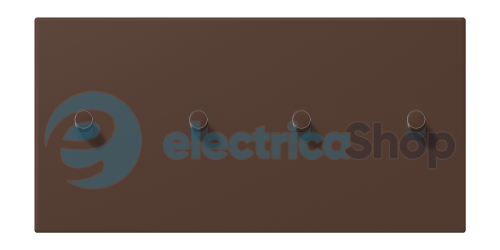 Накладка 2-п. для выключателя с 4-ма тумблерами «цилиндр», горизонт. JUNG LC12-250R0239 terre d’ombre brûlée 31 (32130)