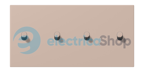 Накладка 2-п. для выключателя с 4-ма тумблерами «цилиндр», горизонт. JUNG LC12-250R0240 ombre brûlée claire (32131)