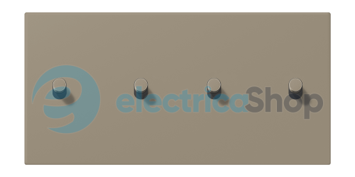 Накладка 2-п. для выключателя с 4-ма тумблерами «цилиндр», горизонт. JUNG LC12-250R0242 ombre naturelle moyenne (32141)