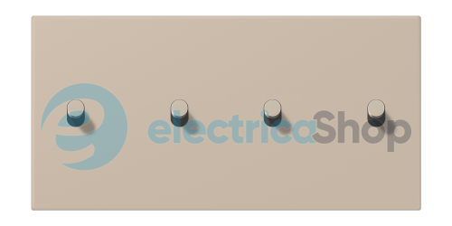 Накладка 2-п. для выключателя с 4-ма тумблерами «цилиндр», горизонт. JUNG LC12-250R0243 ombre naturelle claire (32142)