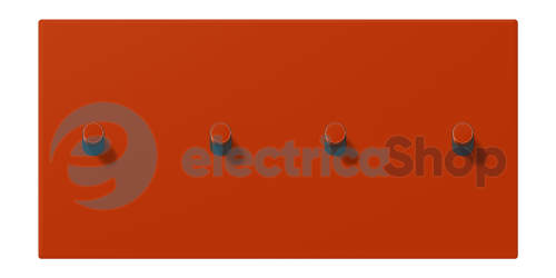 Накладка 2-п. для выключателя с 4-ма тумблерами «цилиндр», горизонт. JUNG LC12-250R0244 rouge vermillon 59 (4320A)