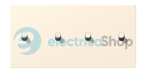 Накладка 2-п. для выключателя с 4-ма тумблерами «цилиндр», горизонт. JUNG LC12-250R0245 blanc ivoire (4320B)