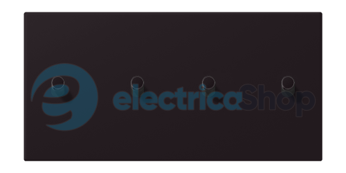 Накладка 2-п. для выключателя с 4-ма тумблерами «цилиндр», горизонт. JUNG LC12-250R0248 noir d'ivoire (4320E)