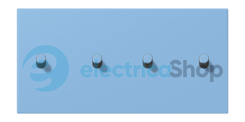 Накладка 2-п. для выключателя с 4-ма тумблерами «цилиндр», горизонт. JUNG LC12-250R0256 bleu céruléen 59 (4320N)