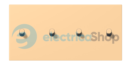 Накладка 2-п. для выключателя с 4-ма тумблерами «цилиндр», горизонт. JUNG LC12-250R0258 terre sienne claire 59 (4320P)