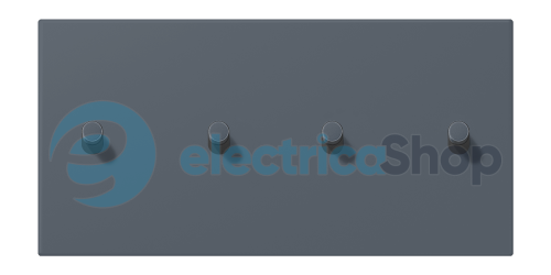 Накладка 2-п. для выключателя с 4-ма тумблерами «цилиндр», горизонт. JUNG LC12-250R0262 gris foncé (4320U)