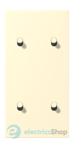 Накладка 2-п. для вимикача з 4-ма тумблерами «циліндр», вертик. JUNG LC12-25R0201 blanc (32001)