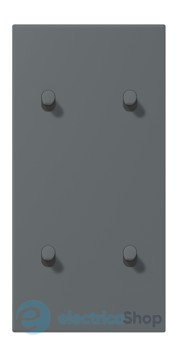 Накладка 2-п. для выключателя с 4-ма тумблерами «цилиндр», вертик. JUNG LC12-25R0202 gris foncé 31 (32010)