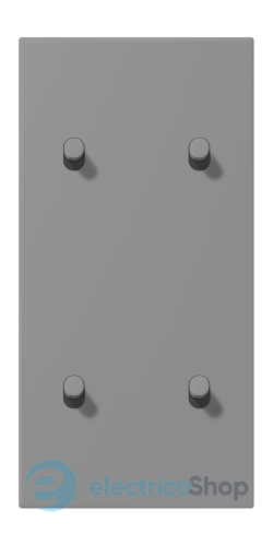 Накладка 2-п. для выключателя с 4-ма тумблерами «цилиндр», вертик. JUNG LC12-25R0203 gris 31 (32011)