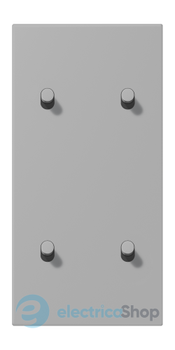 Накладка 2-п. для выключателя с 4-ма тумблерами «цилиндр», вертик. JUNG LC12-25R0204 gris moyen (32012)