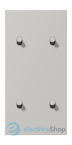 Накладка 2-п. для выключателя с 4-ма тумблерами «цилиндр», вертик. JUNG LC12-25R0205 gris clair 31 (32013)