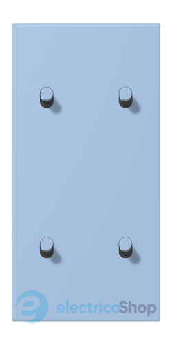 Накладка 2-п. для вимикача з 4-ма тумблерами «циліндр», вертик. JUNG LC12-25R0207 outremer moyen (32021)