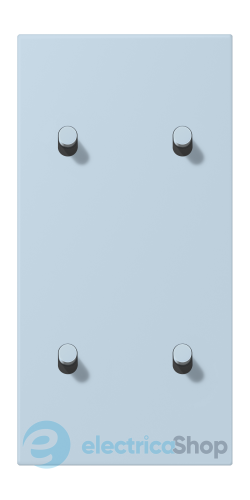 Накладка 2-п. для вимикача з 4-ма тумблерами «циліндр», вертик. JUNG LC12-25R0208 outremer clair (32022)