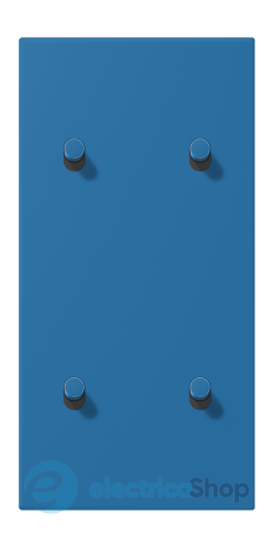 Накладка 2-п. для выключателя с 4-ма тумблерами «цилиндр», вертик. JUNG LC12-25R0211 bleu céruléen 31 (32030)