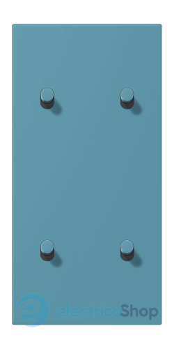 Накладка 2-п. для выключателя с 4-ма тумблерами «цилиндр», вертик. JUNG LC12-25R0212 céruléen vif (32031)