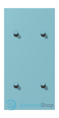 Накладка 2-п. для вимикача з 4-ма тумблерами «циліндр», вертик. JUNG LC12-25R0213 céruléen moyen (32032)
