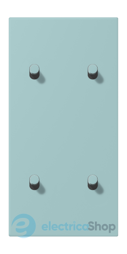 Накладка 2-п. для вимикача з 4-ма тумблерами «циліндр», вертик. JUNG LC12-25R0214 céruléen clair (32033)