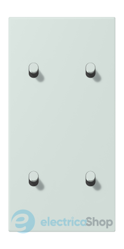 Накладка 2-п. для вимикача з 4-ма тумблерами «циліндр», вертик. JUNG LC12-25R0215 céruléen pâle (32034)