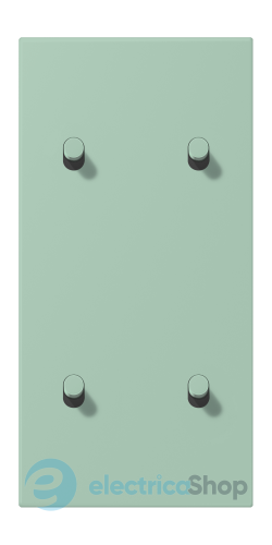 Накладка 2-п. для выключателя с 4-ма тумблерами «цилиндр», вертик. JUNG LC12-25R0217 vert anglais clair (32041)