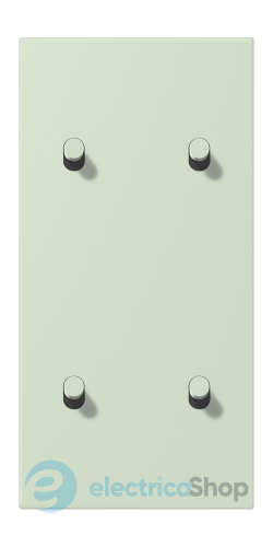 Накладка 2-п. для выключателя с 4-ма тумблерами «цилиндр», вертик. JUNG LC12-25R0218 vert anglais pâle (32042)