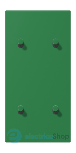 Накладка 2-п. для выключателя с 4-ма тумблерами «цилиндр», вертик. JUNG LC12-25R0219 vert foncé (32050)