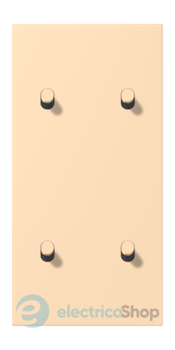 Накладка 2-п. для выключателя с 4-ма тумблерами «цилиндр», вертик. JUNG LC12-25R0223 ocre (32060)