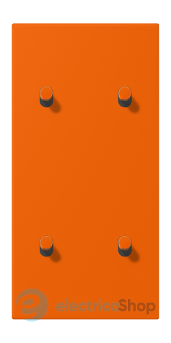 Накладка 2-п. для выключателя с 4-ма тумблерами «цилиндр», вертик. JUNG LC12-25R0224 orange (32080)