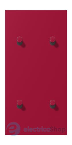 Накладка 2-п. для выключателя с 4-ма тумблерами «цилиндр», вертик. JUNG LC12-25R0229 rouge carmin (32100)