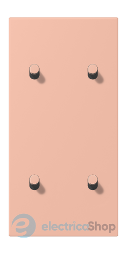 Накладка 2-п. для выключателя с 4-ма тумблерами «цилиндр», вертик. JUNG LC12-25R0231 rose clair (32102)