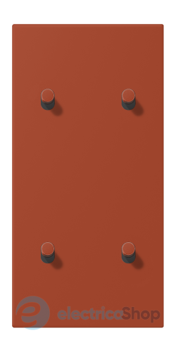 Накладка 2-п. для выключателя с 4-ма тумблерами «цилиндр», вертик. JUNG LC12-25R0232 l'ocre rouge (32110)