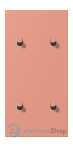 Накладка 2-п. для выключателя с 4-ма тумблерами «цилиндр», вертик. JUNG LC12-25R0233 l’ocre rouge moyen (32111)