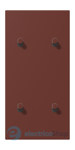 Накладка 2-п. для выключателя с 4-ма тумблерами «цилиндр», вертик. JUNG LC12-25R0235 terre sienne brûlée 31 (32120)