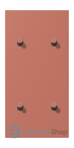 Накладка 2-п. для выключателя с 4-ма тумблерами «цилиндр», вертик. JUNG LC12-25R0236 terre sienne brique (32121)