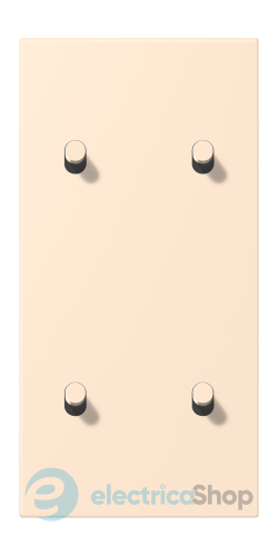 Накладка 2-п. для выключателя с 4-ма тумблерами «цилиндр», вертик. JUNG LC12-25R0238 terre sienne pâle (32123)