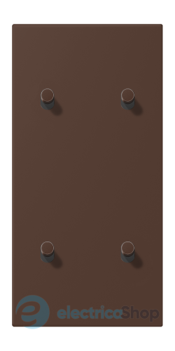 Накладка 2-п. для выключателя с 4-ма тумблерами «цилиндр», вертик. JUNG LC12-25R0239 terre d’ombre brûlée 31 (32130)