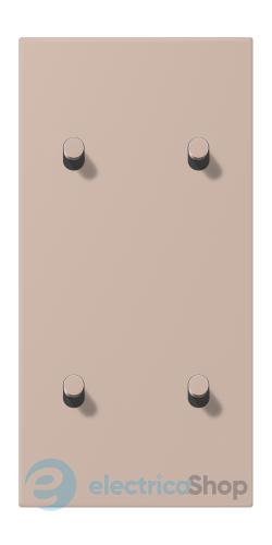 Накладка 2-п. для выключателя с 4-ма тумблерами «цилиндр», вертик. JUNG LC12-25R0240 ombre brûlée claire (32131)