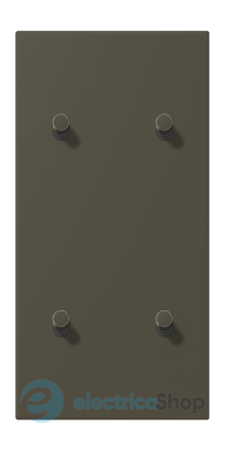 Накладка 2-п. для выключателя с 4-ма тумблерами «цилиндр», вертик. JUNG LC12-25R0241 ombre naturelle 31 (32140)